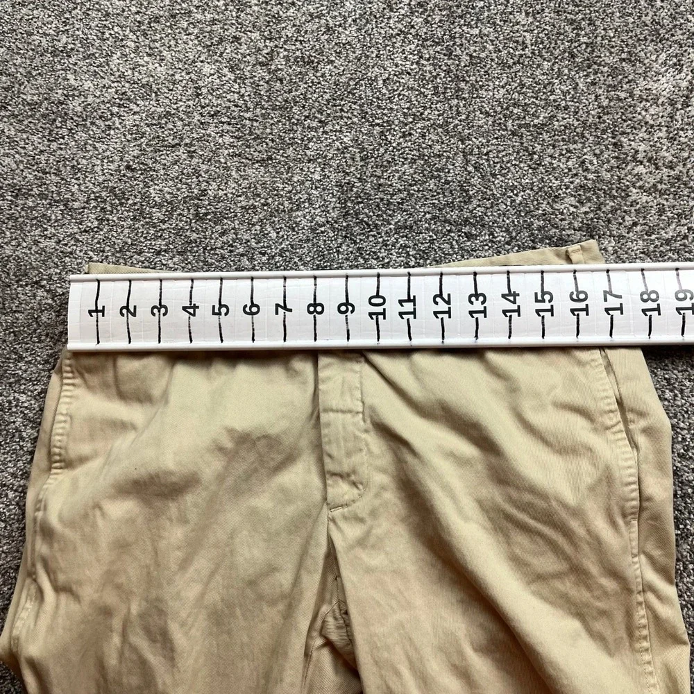 Sid Mashburn Trouser Mens 32X27  Khaki Garment Dyed Sport Twill Cotton cuffed